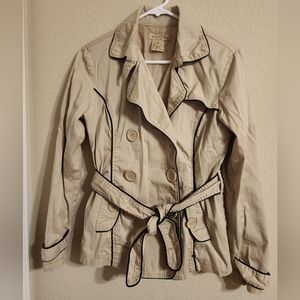 Jacket Coat w/ Waist Tie